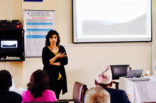 Rohini Pande speaking at the training.